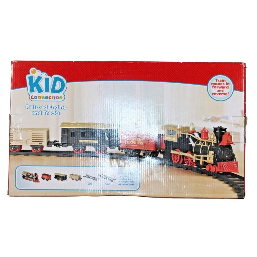 Kid Connection Railroad Engine Tracks 22 Pieces Battery Powered Real Train Sound - Picture 3 of 10